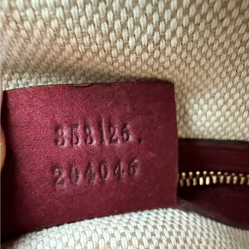 GUCCI Limited Edition Soho Chain Shoulder Bag - Burgundy Nubuck Suede -with COA - Picture 14 of 16